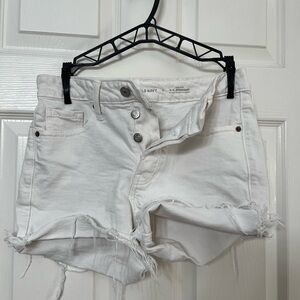 Old Navy Women's Frayed Hem White Jean Shorts